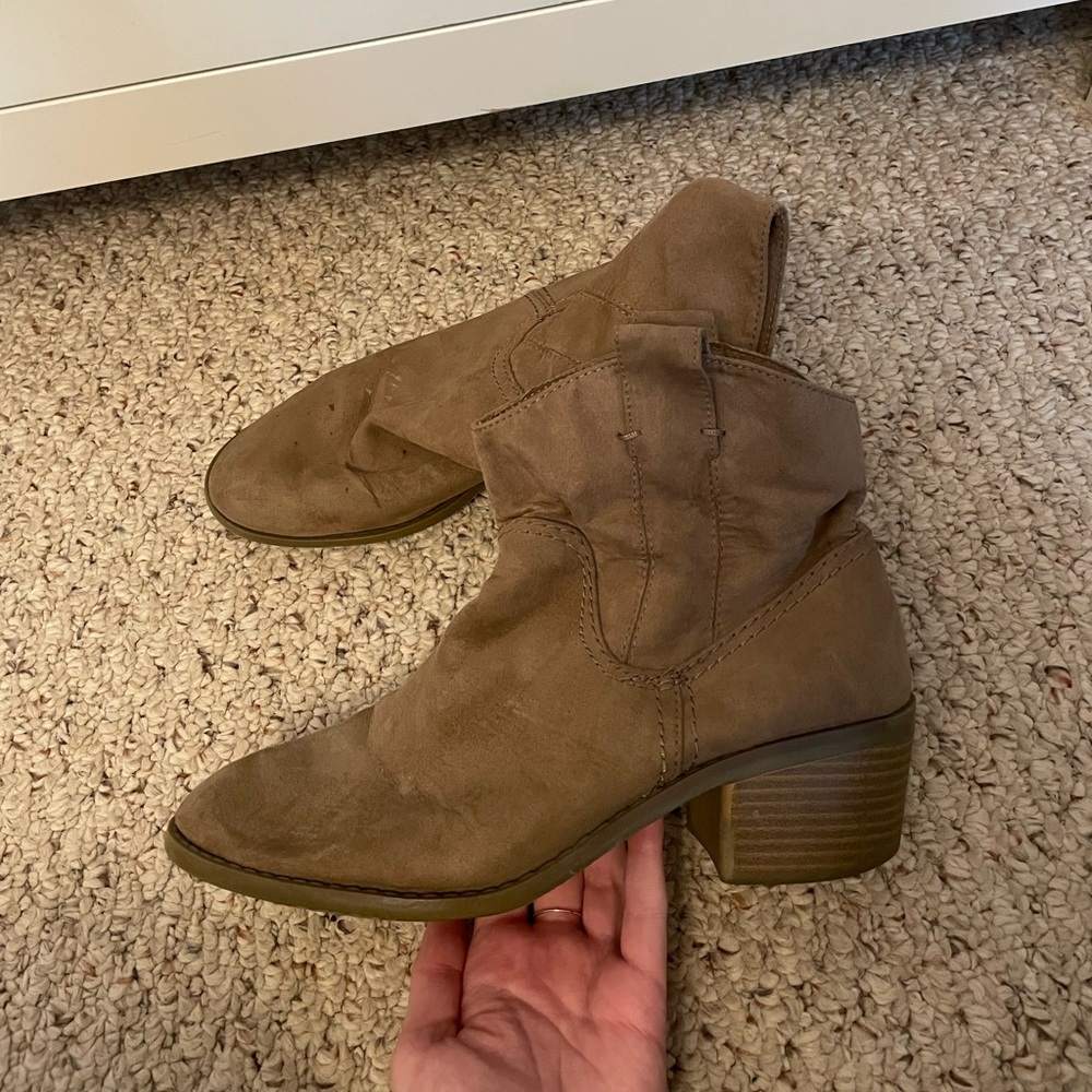 Tan ankle boots